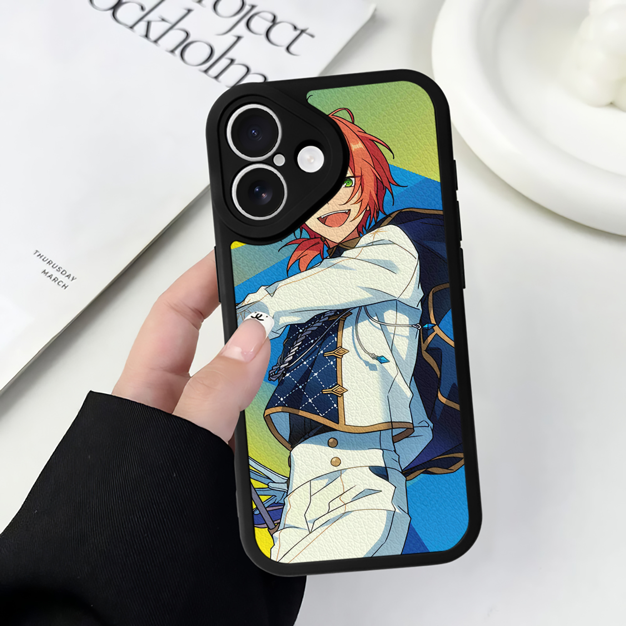 （画像用） あんさんぶるスターズ! Ensemble Stars 【iPhone 16シリーズ対応】シリコンスマホケース（レザー調） 材質：シリコン